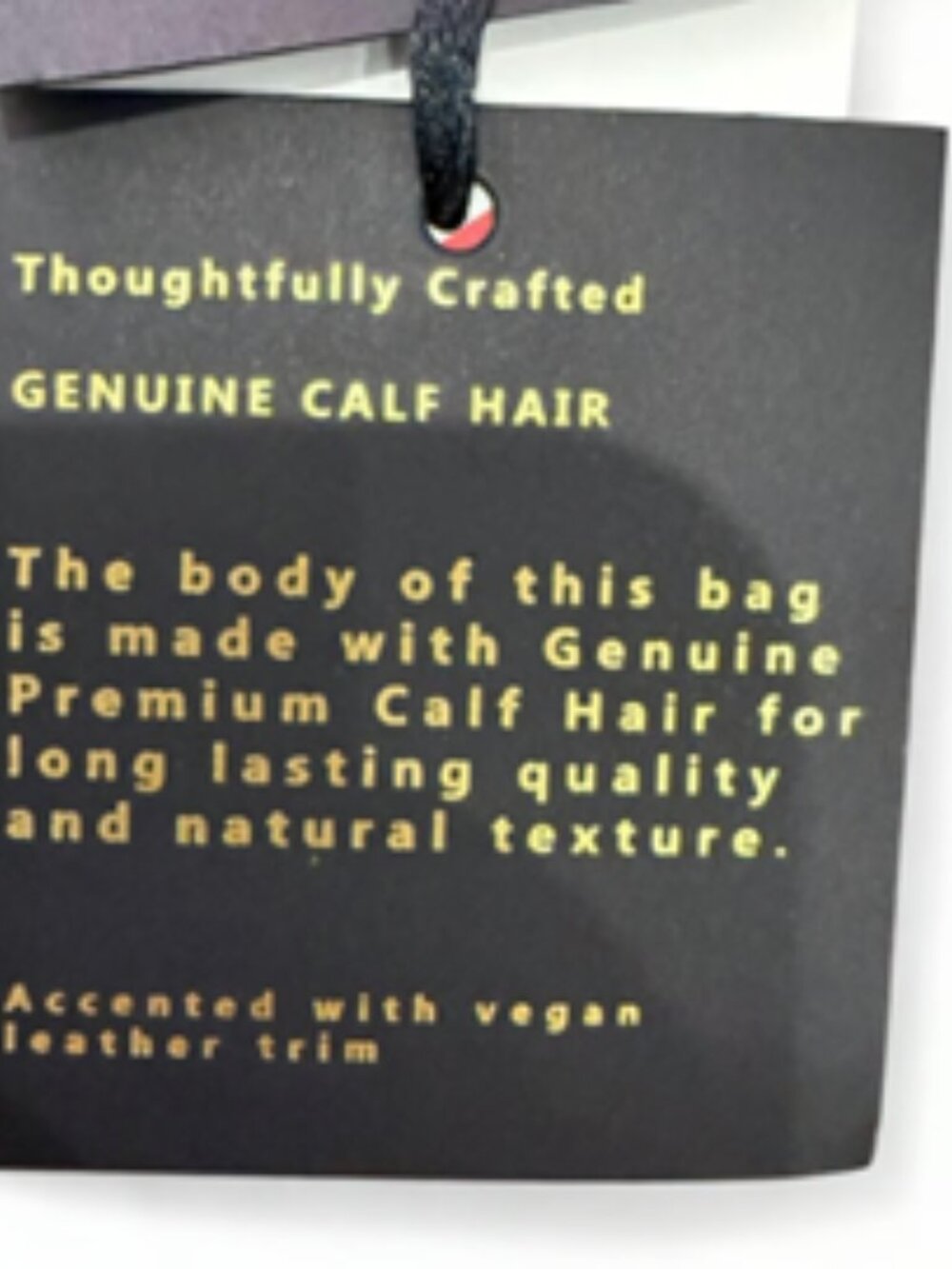 House of Harlow 1960 - Cow Print Barrel Shoulder Purse- Brown/White- NWT - Picture 8 of 12